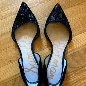 Sam Edelman Black Lace Flats